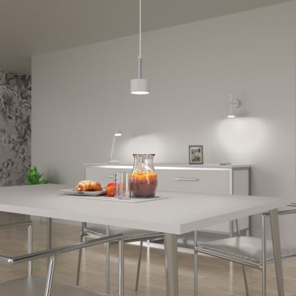 Csillár zsinóron ARENA 1xGX53/11W/230V fehér/fényezett króm