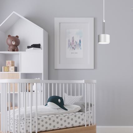 Csillár zsinóron ARENA 1xGX53/11W/230V fehér/fényezett króm