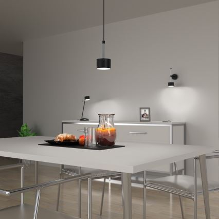 Csillár zsinóron ARENA 1xGX53/11W/230V fekete/fényezett króm