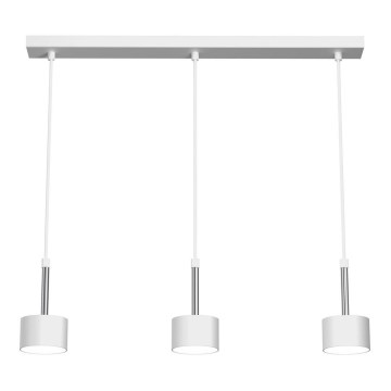 Csillár zsinóron ARENA 3xGX53/11W/230V fehér/fényezett króm
