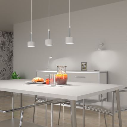 Csillár zsinóron ARENA 3xGX53/11W/230V fehér/fényezett króm