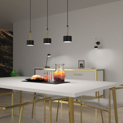 Csillár zsinóron ARENA 3xGX53/11W/230V fekete/arany