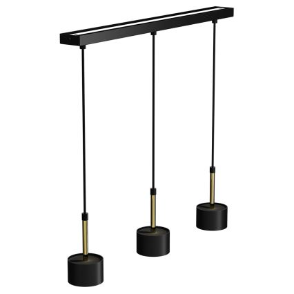 Csillár zsinóron ARENA 3xGX53/11W/230V fekete/arany