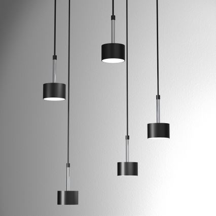 Csillár zsinóron ARENA 5xGX53/11W/230V fekete/fényezett króm