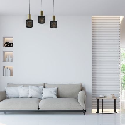 Csillár zsinóron ARES 3xE27/60W/230V