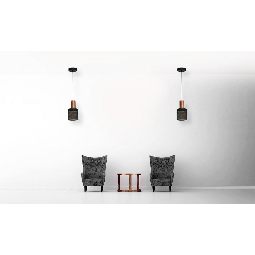 Csillár zsinóron ARES BLACK 1xE27/60W/230V