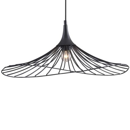 Csillár zsinóron ARIELLE 1xE27/20W/230V átm. 50 cm fekete