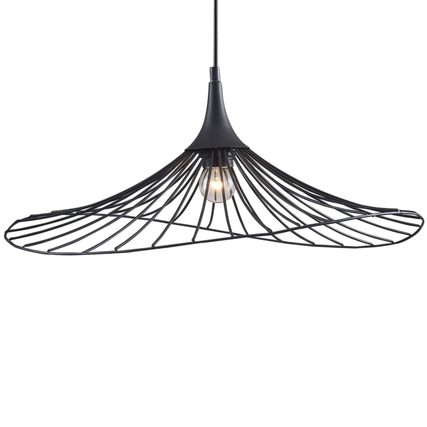 Csillár zsinóron ARIELLE 1xE27/20W/230V átm. 50 cm fekete