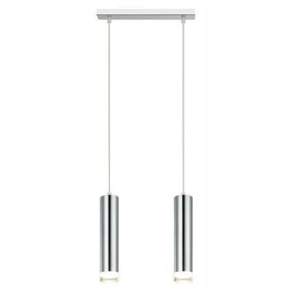 Csillár zsinóron ARMIN 2xGU10/10W/230V fényezett króm