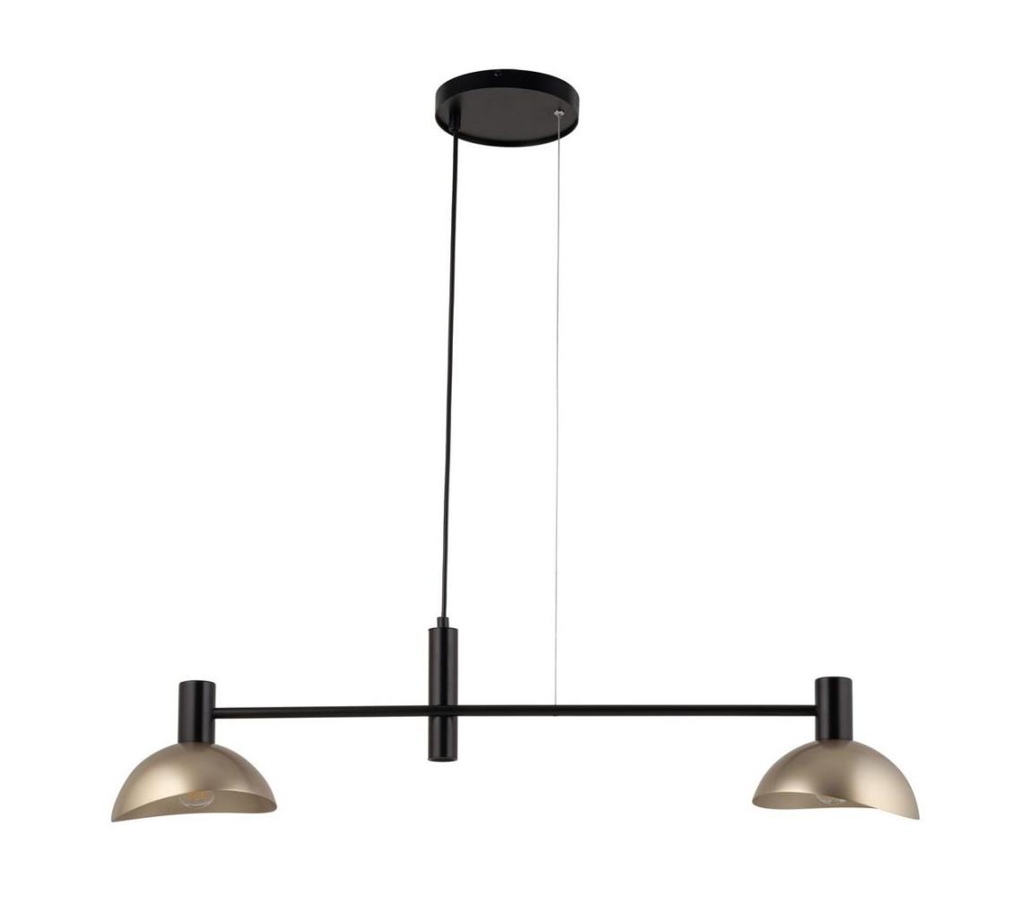 Csillár zsinóron ARTIS 2xE14/40W/230V fekete/arany