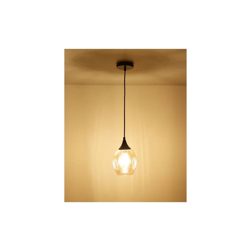 Csillár zsinóron ASPA 1xE27/40W/230V fekete