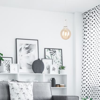 Csillár zsinóron ASTRID 1xE27/60W/230V fehér