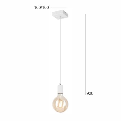 Csillár zsinóron ASTRID 1xE27/60W/230V fehér