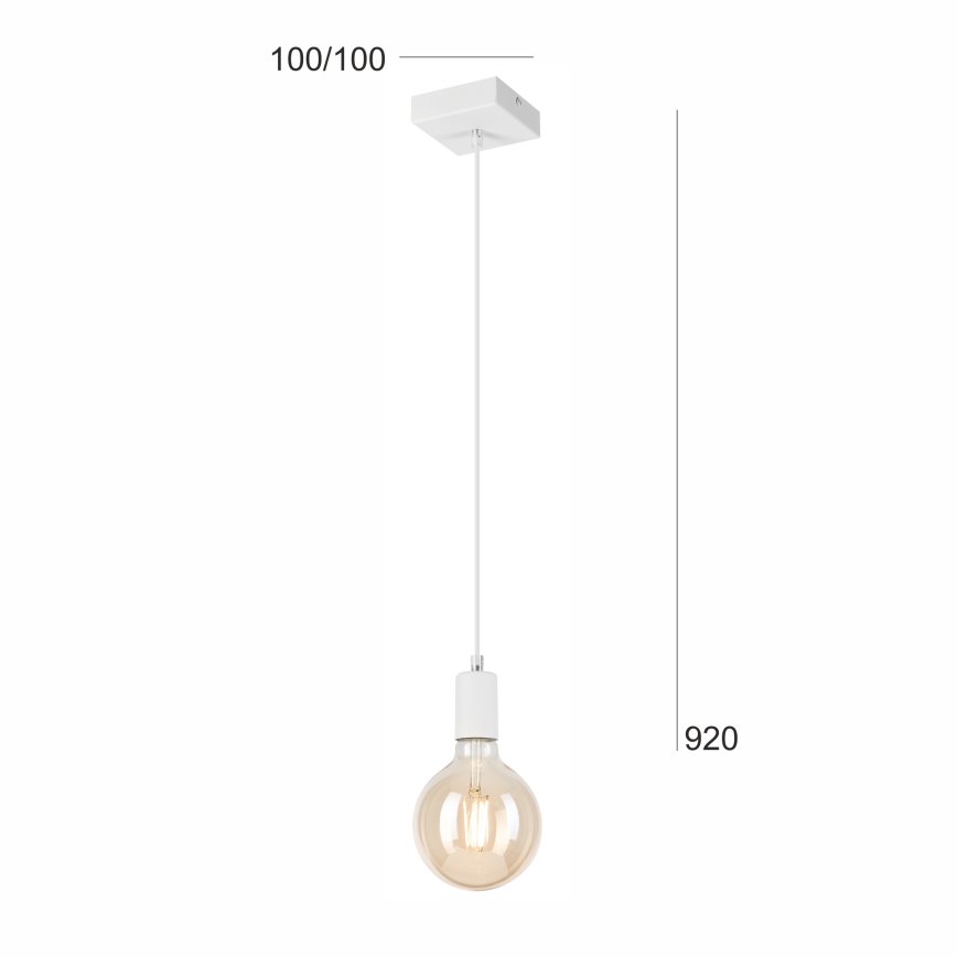 Csillár zsinóron ASTRID 1xE27/60W/230V fehér