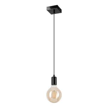 Csillár zsinóron ASTRID 1xE27/60W/230V fényes fekete