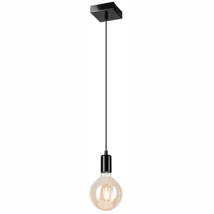 Csillár zsinóron ASTRID 1xE27/60W/230V fényes fekete
