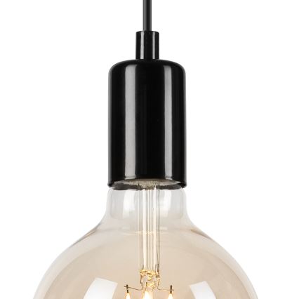 Csillár zsinóron ASTRID 1xE27/60W/230V fényes fekete