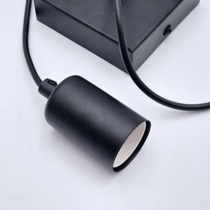 Csillár zsinóron ASTRID 1xE27/60W/230V matt fekete