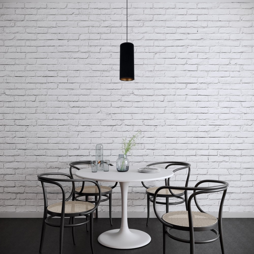 Csillár zsinóron AVALO 1xE27/60W/230V fekete