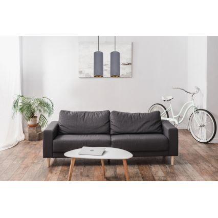 Csillár zsinóron AVALO 2xE27/60W/230V szürke