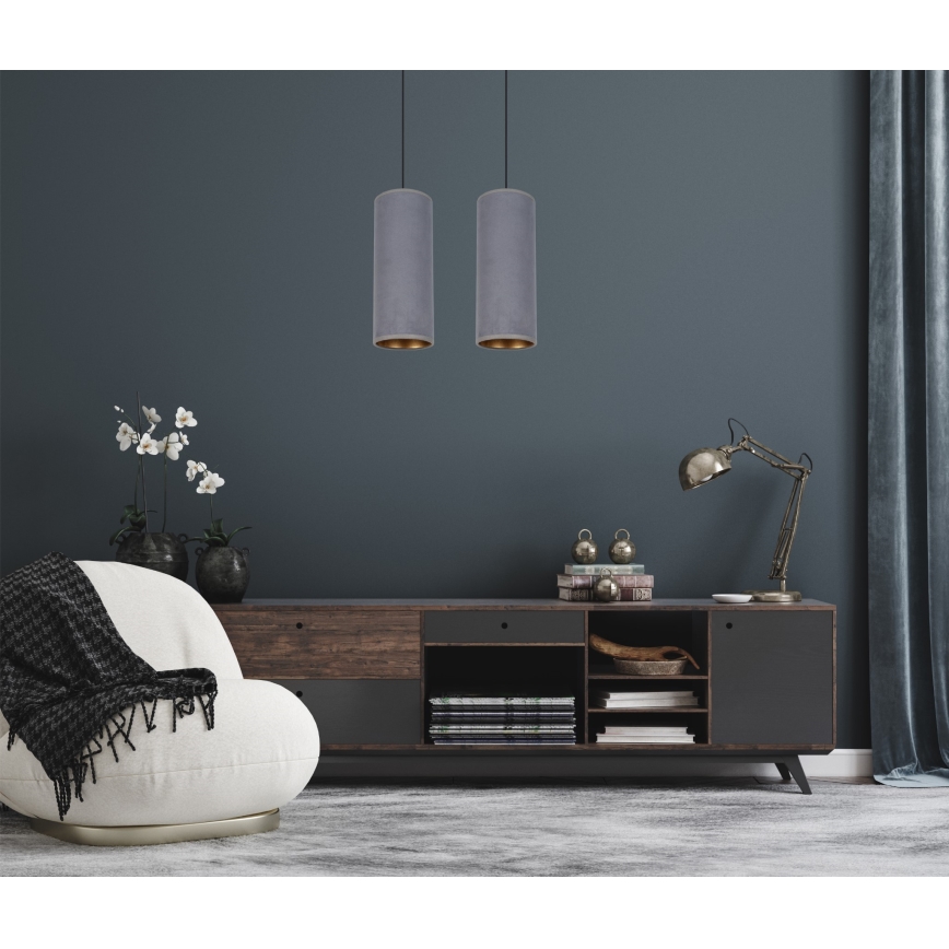 Csillár zsinóron AVALO 2xE27/60W/230V szürke