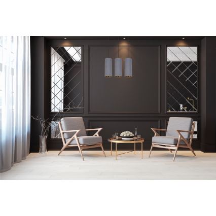 Csillár zsinóron AVALO 3xE27/60W/230V szürke