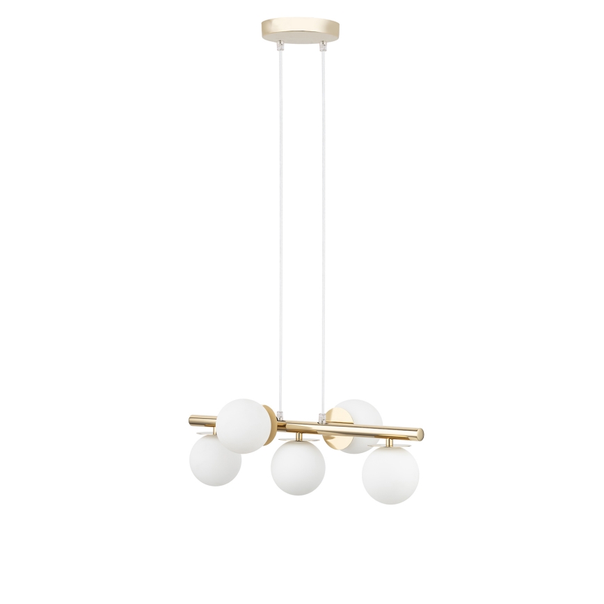 Csillár zsinóron AVOLA 5xG9/12W/230V arany