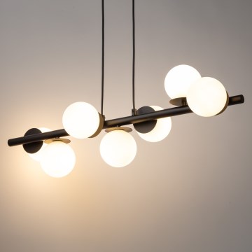 Csillár zsinóron AVOLA 7xG9/12W/230V fekete