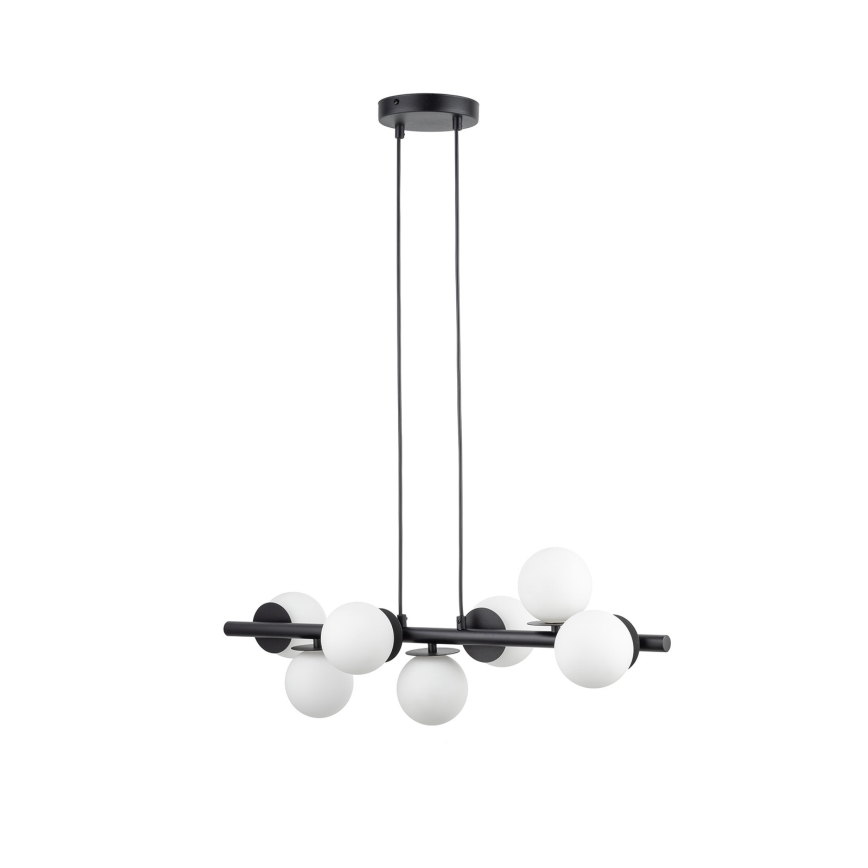 Csillár zsinóron AVOLA 7xG9/12W/230V fekete