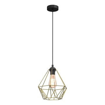 Csillár zsinóron BASKET 1xE27/60W/230V átm. 25 cm arany