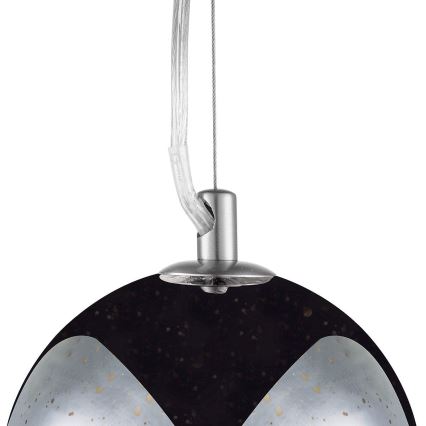 Csillár zsinóron BELLO 1xE27/60W/230V átm. 30 cm króm