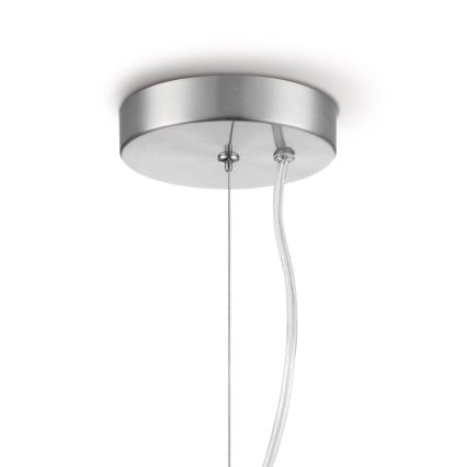 Csillár zsinóron BELLO 1xE27/60W/230V átm. 30 cm króm