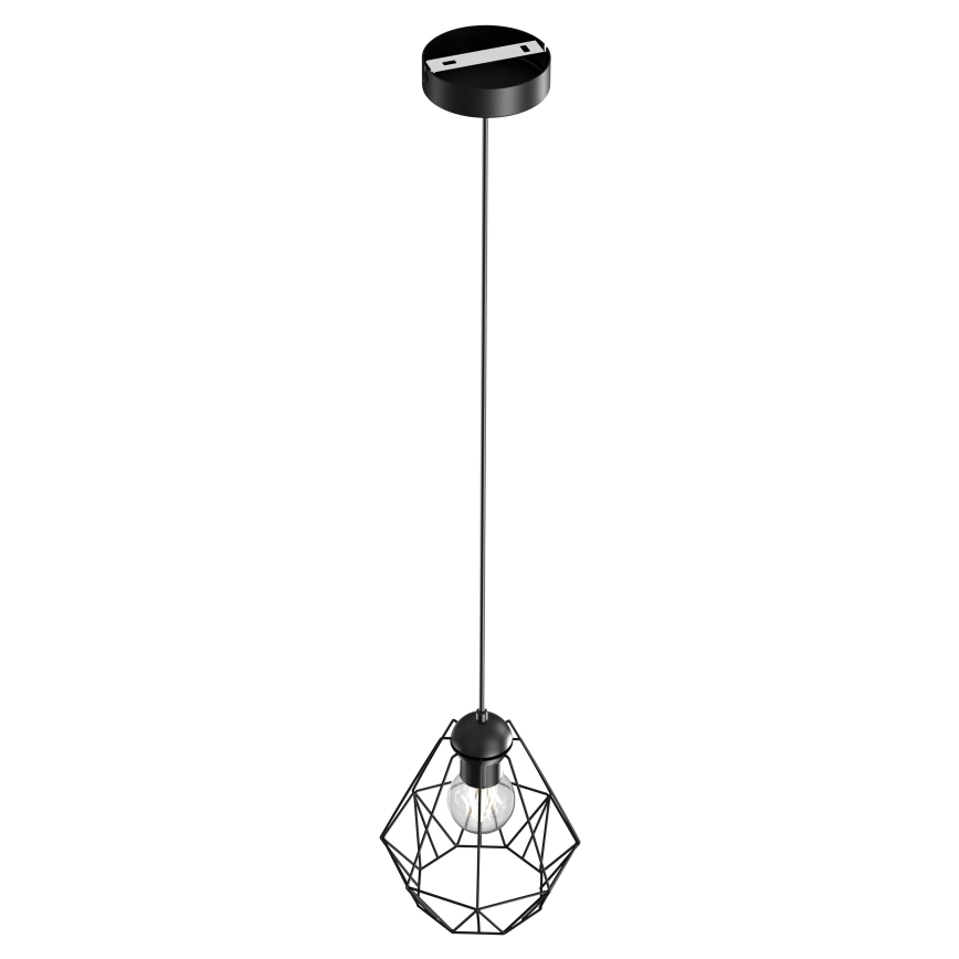 Csillár zsinóron BERGEN 1xE27/60W/230V fekete