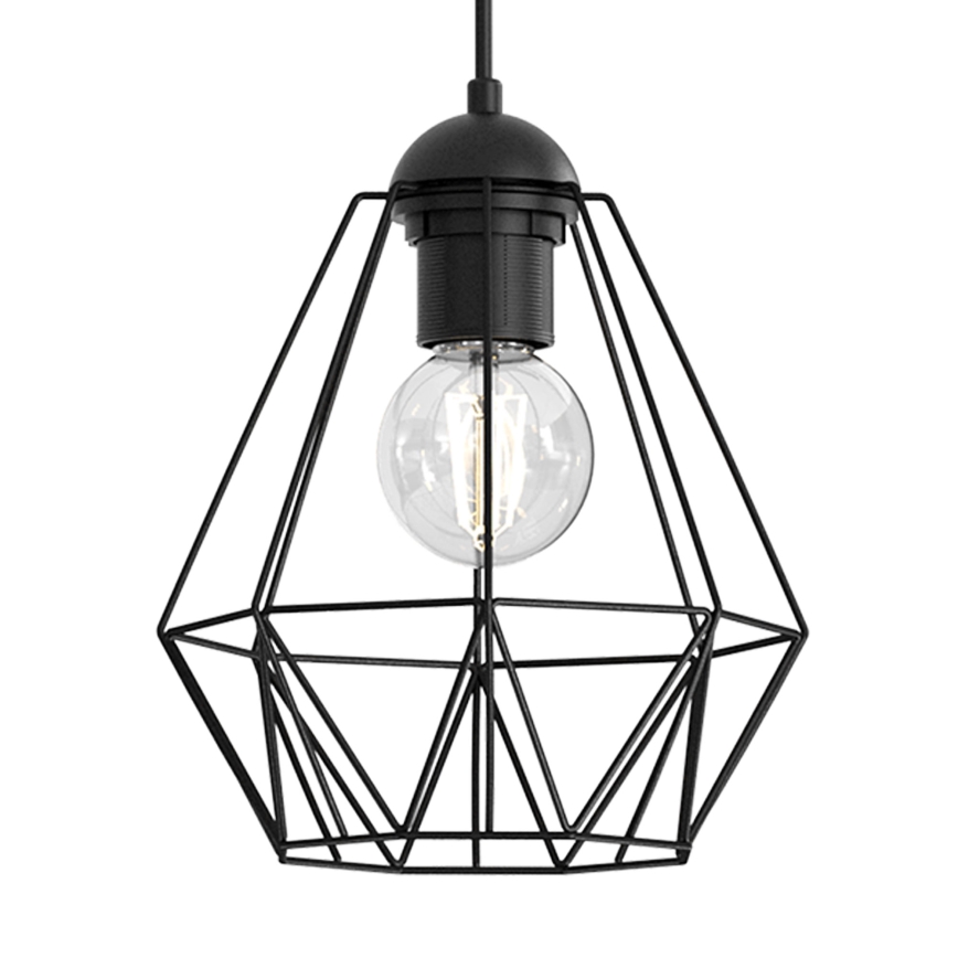 Csillár zsinóron BERGEN 5xE27/60W/230V fekete