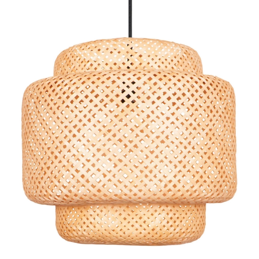 Csillár zsinóron BERTA 1xE27/20W/230V átm. 50 cm bambusz
