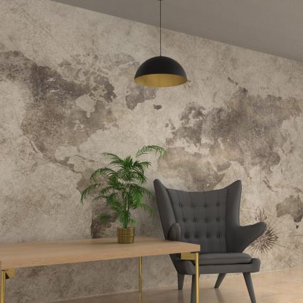 Csillár zsinóron BETA 1xE27/60W/230V á. 45 cm fekete