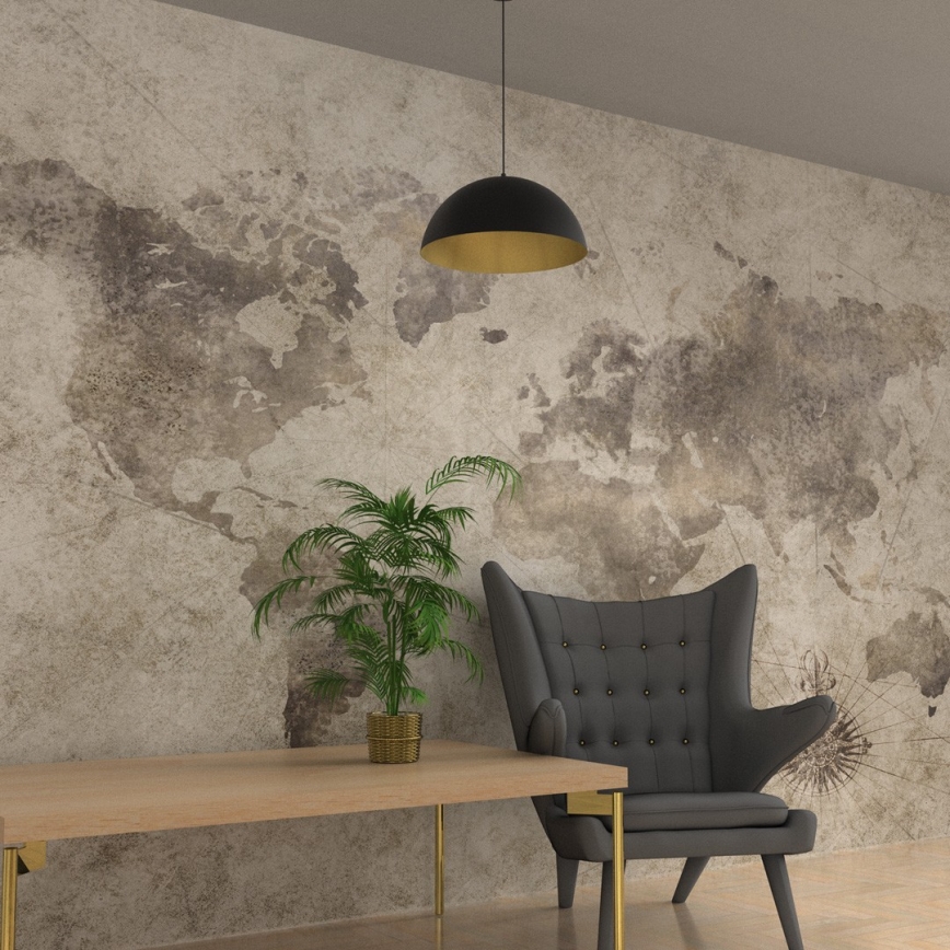 Csillár zsinóron BETA 1xE27/60W/230V á. 45 cm fekete