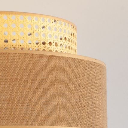 Csillár zsinóron BOHO 1xE27/60W/230V átm. 40 cm rattan