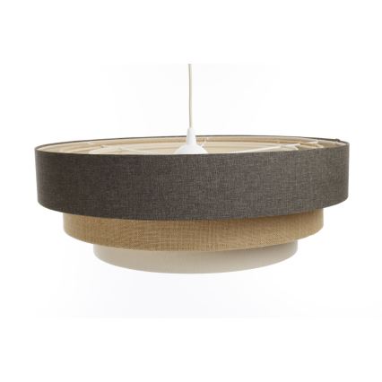 Csillár zsinóron BOHO TRINITI 1xE27/60W/230V szürke/bézs/krémes