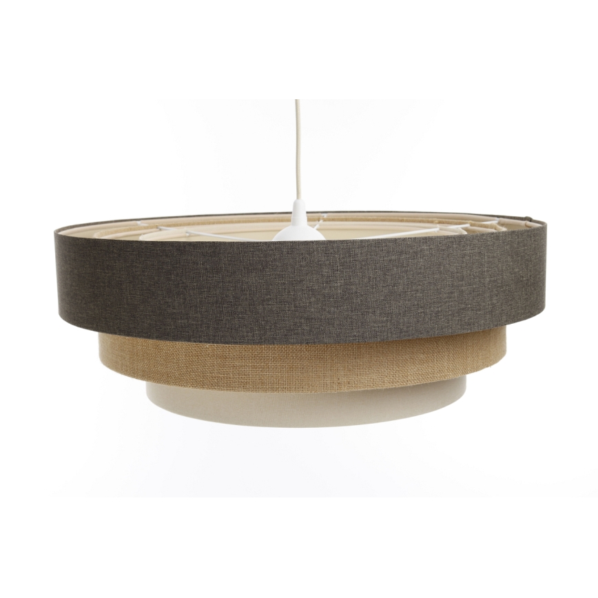 Csillár zsinóron BOHO TRINITI 1xE27/60W/230V szürke/bézs/krémes