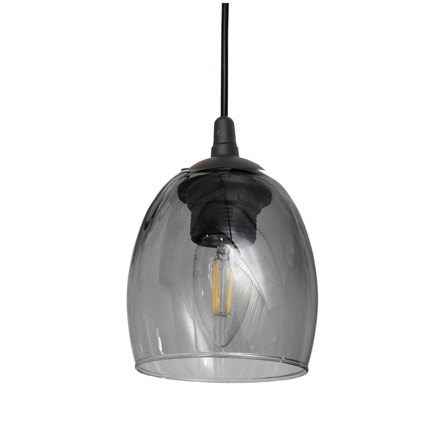 Csillár zsinóron BRILLANT 3xE27/15W/230V szürke