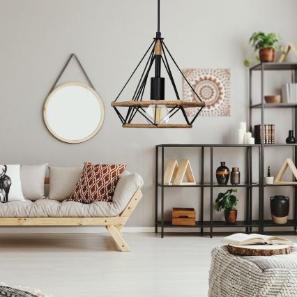 Csillár zsinóron BROXTON 1xE27/20W/230V