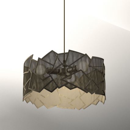 Csillár zsinóron CAMO 3xE27/15W/230V arany