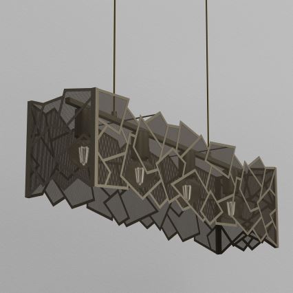 Csillár zsinóron CAMO 4xE27/15W/230V arany