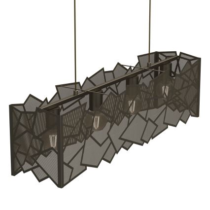 Csillár zsinóron CAMO 4xE27/15W/230V arany