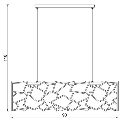 Csillár zsinóron CAMO 4xE27/15W/230V arany