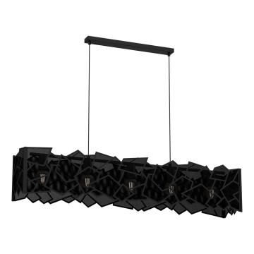 Csillár zsinóron CAMO 5xE27/15W/230V fekete