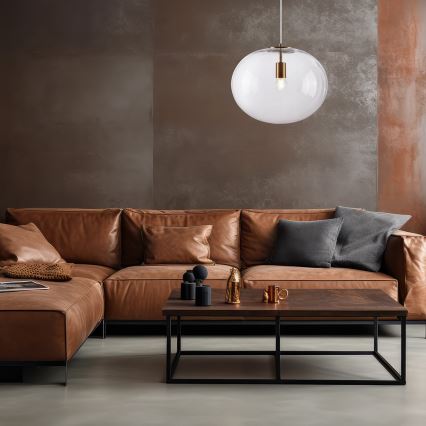 Csillár zsinóron CAMPANIA 1xE27/60W/230V arany