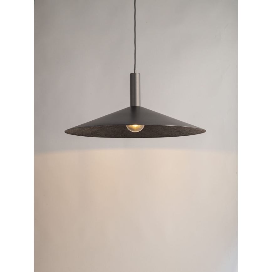 Csillár zsinóron CAPRI 1xE27/15W/230V átm. 70 cm antracit/szürke