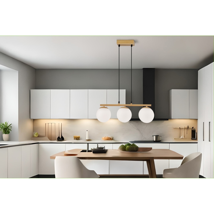 Csillár zsinóron CARRINE 4xE14/40W/230V barna